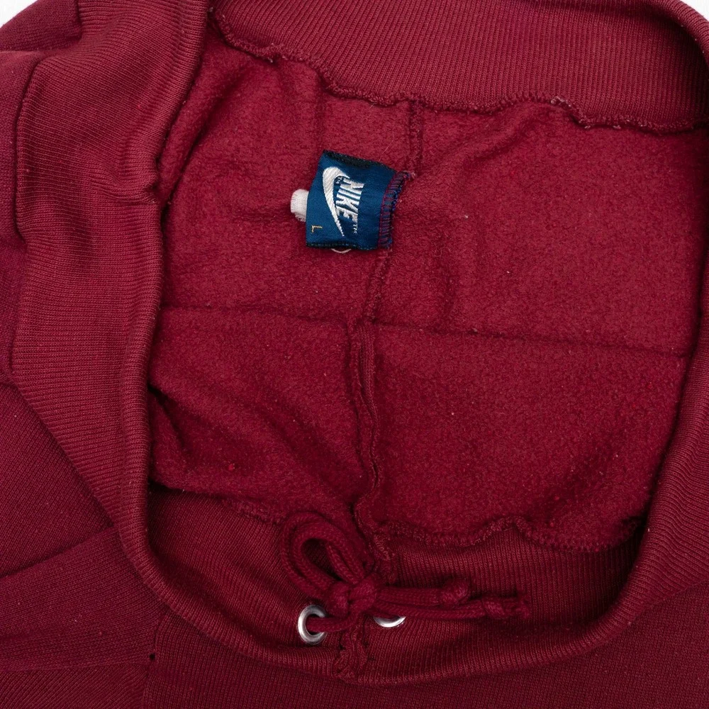Vintage 70s 80s Nike Jogger Sweatpants‎ Maroon Mens 34x29 Grey Swoosh Logo